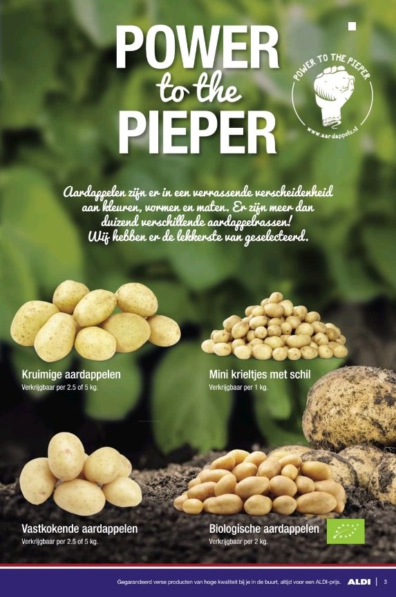 Vandaag begint de nieuwste Power to the Pieper campagne. Retailers spelen er mooi op in. Samen aandacht voor aardappels.