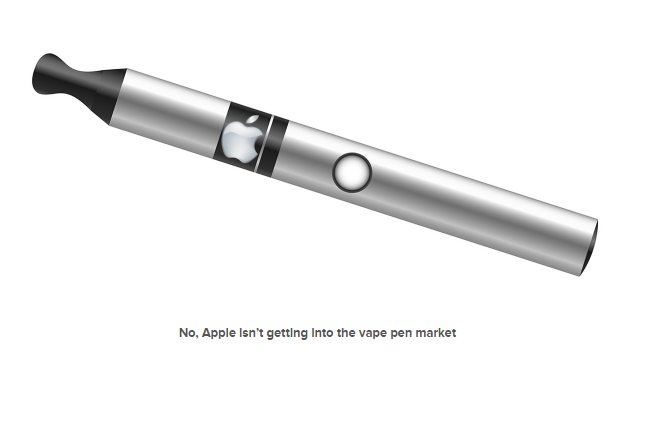 Apple Didn’t Patent a Vape Pen bit.ly/2kQp932 #VapePen #Apple #News #Blog #VapouRebels #DailyMail