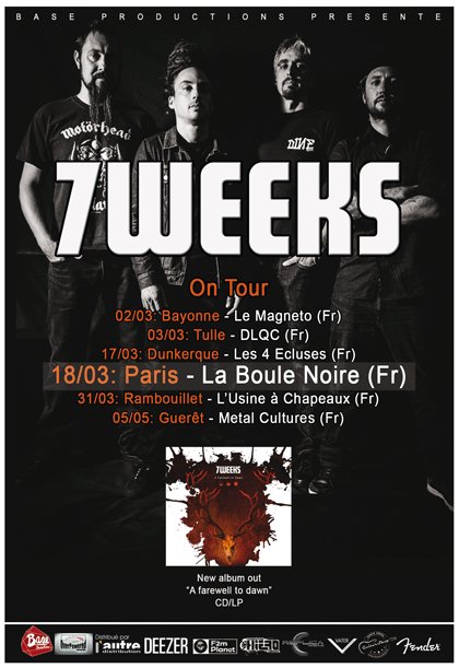 ⬅️Up-coming tour dates!! Let's rock people!!!➡️🇫🇷