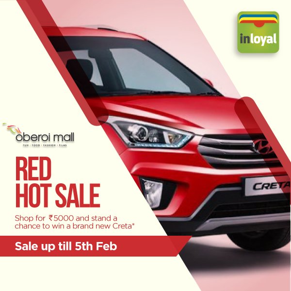 inloyal_app's tweet photo. The Red Hot Sale is on at @OberoiMall. Download the #inloyal app to learn more: https://t.co/iZwKVSaDGS https://t.co/9h8739Bee2