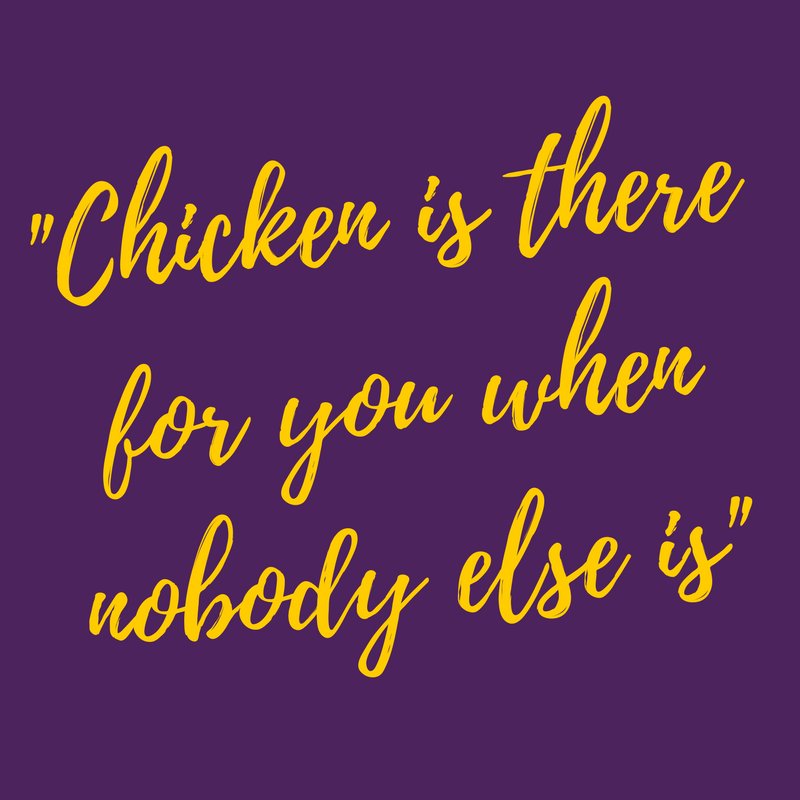 ChunkyChicken_'s tweet photo. As it's #WisdomWednesday and all... Hump Day doesn't have to be miserable! Get yourself some chicken ?? https://t.co/oznmhNz8bm