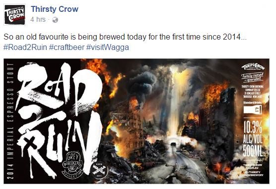 Easily some of the best news i've seen in quite some time. Super excited to know that <a href="/TCBrewery/">Thirsty Crow</a> <a href="/Crow_Brewer/">Thirsty Crow</a> were brewing Road2Ruin today!