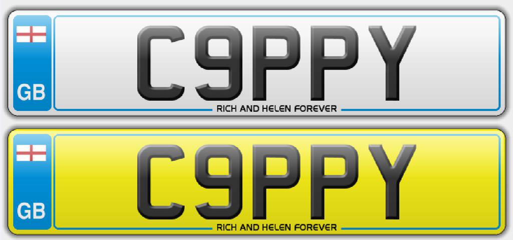 CapstickRichard's tweet photo. New plates. Hope you like the slogan @helenc210779 https://t.co/bWirTWfdao