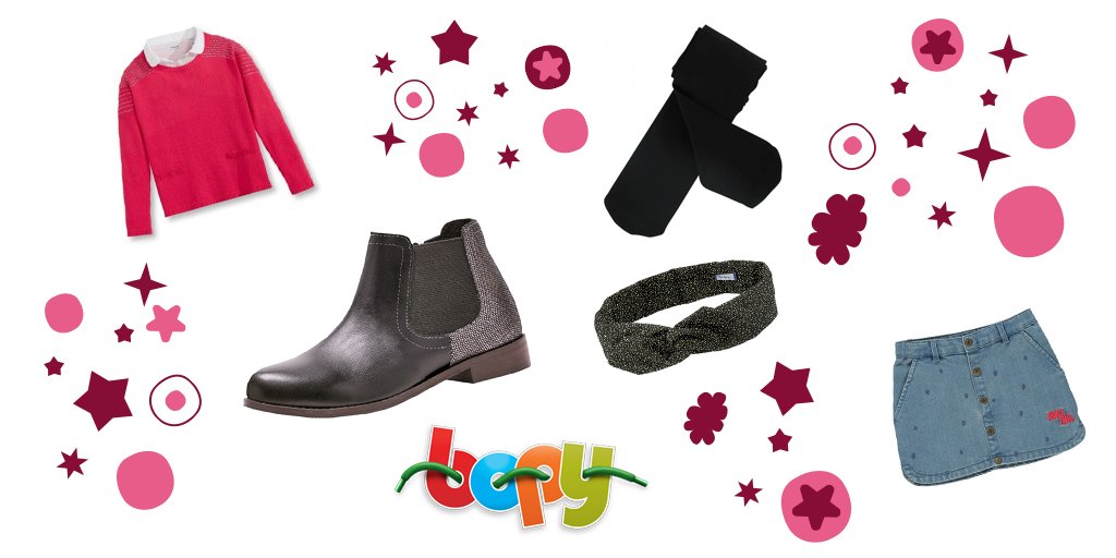 BopyShoes's tweet photo. Associez nos bottines HAWAC à une Jupe en jean et des collants @DPAM_Officiel, un pull rose #Okaidi et un headband #papapiqueetmamancoud ! https://t.co/i84lB64rtn