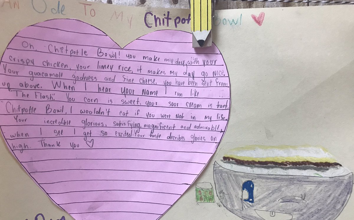 AVIDGISD's tweet photo. We have so much in common with this 4th grader! We totally understand her love...@ChipotleTweets 
#avidgisd @Dorsey_Wildcats https://t.co/H9KMsworE0