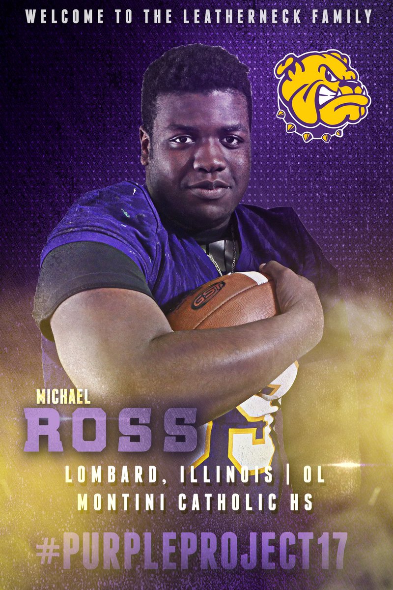 WIUFootball's tweet photo. Welcome to the Leathernecks Michael Ross (FR/OL) #PurpleProject17 https://t.co/OXbDY8UAr1
