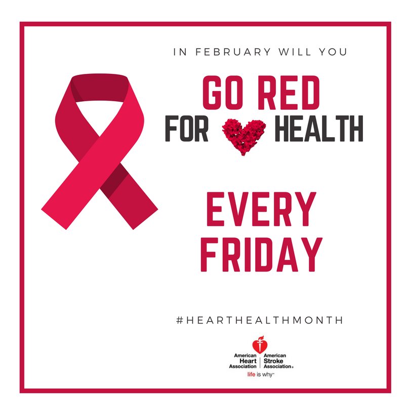 visitlch's tweet image. Join LCH and @American_Heart in raising awareness for #hearthealthmonth by wearing red this Friday. #GoRedForWomen
