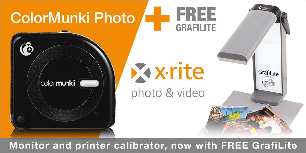 PhotonewsPN's tweet photo. For a limited time only, purchase, the @xritephoto #ColorMunki Photo & get the GrafiLite completely #FREE! https://t.co/Knjk7wJhzY #AD https://t.co/fCzGVLOKGc