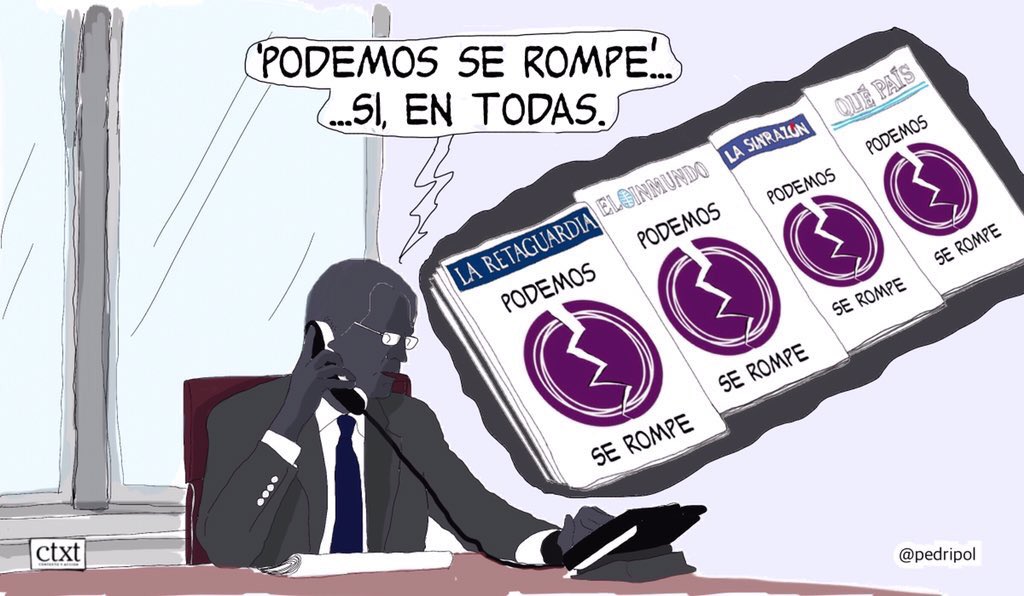 PabloIglesias's tweet photo. ¿En cuántas portadas ha salido hoy lo de @MonederoJC? 🤔 https://t.co/UAY5CGc7RC