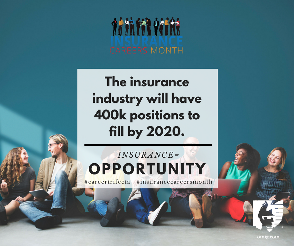 February is Insurance Careers Month! Did you know the insurance industry will have 400,000 positions to fill by 2020? 
 #careertrifecta