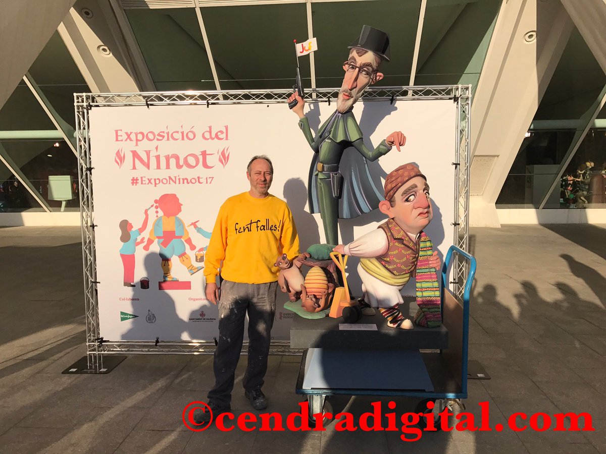 Javier Tejero es el protagonista de la crítica del ninot de José Ramón Devís para la Plaza de la Reina #ExpoNinot17