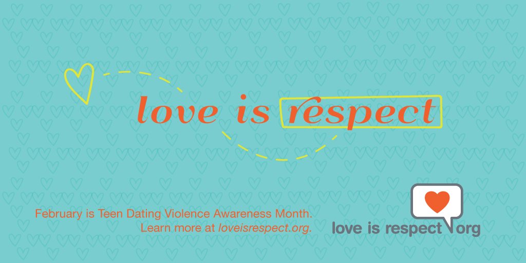 loveisrespect's tweet photo. February is #teendvmonth! Help raise awareness about #datingabuse &amp; spread the message that #loveisrespect! https://t.co/xQitoiiZnQ https://t.co/5jVw7ibOvT