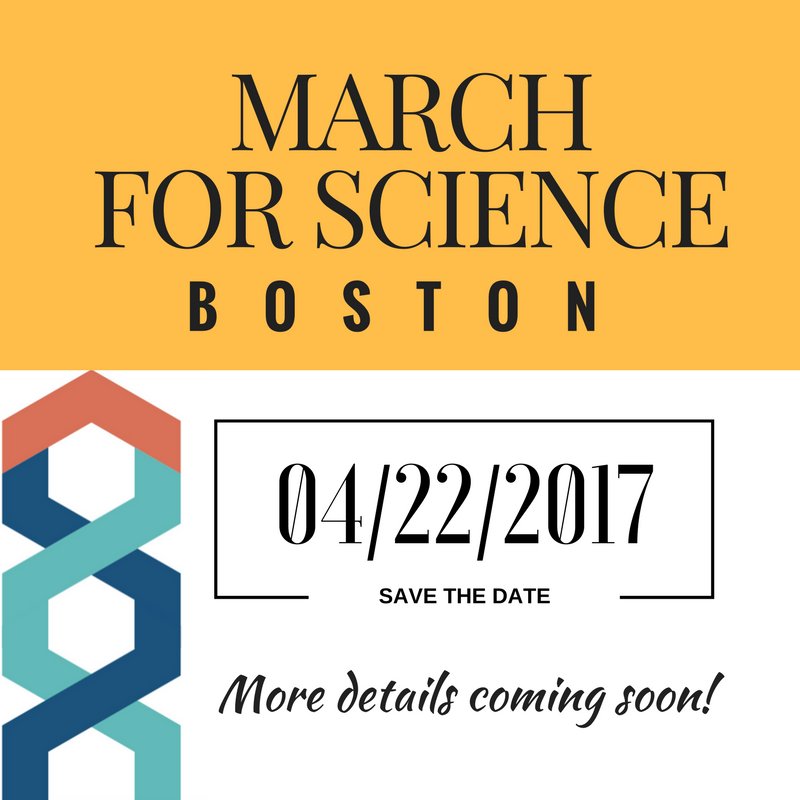 Mrch4ScienceBOS's tweet photo. We are happy to announce that the March For Science in Boston will be occurring on 4/22! #ScienceMarch #ScienceMarchBoston 🎉 https://t.co/5bCfixoKNA