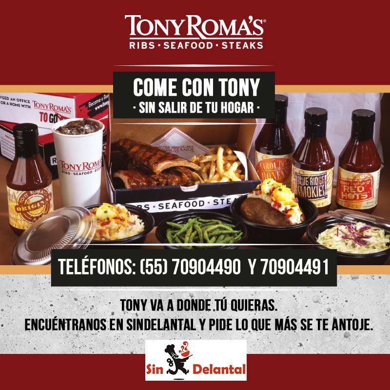 TonyRomasMexico's tweet photo. Sólo necesitas la app #SinDelantal para disfruta todo lo que Tony tiene para ti. https://t.co/Uvx2wooRBC