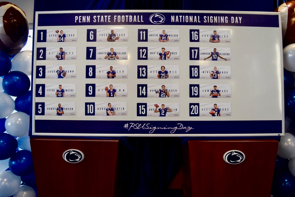 With the #PSUsigningday War Room festivities wrapping up, it's 🕦 to switch gears to the live stream

Starts 11:30 @ gopsu.info/PSUSigningDay17!