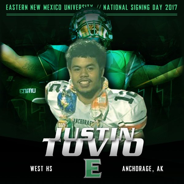 ENMUFootball's tweet image. Welcome to Eastern New Mexico, @JustinTovio! #HoundsNSD17