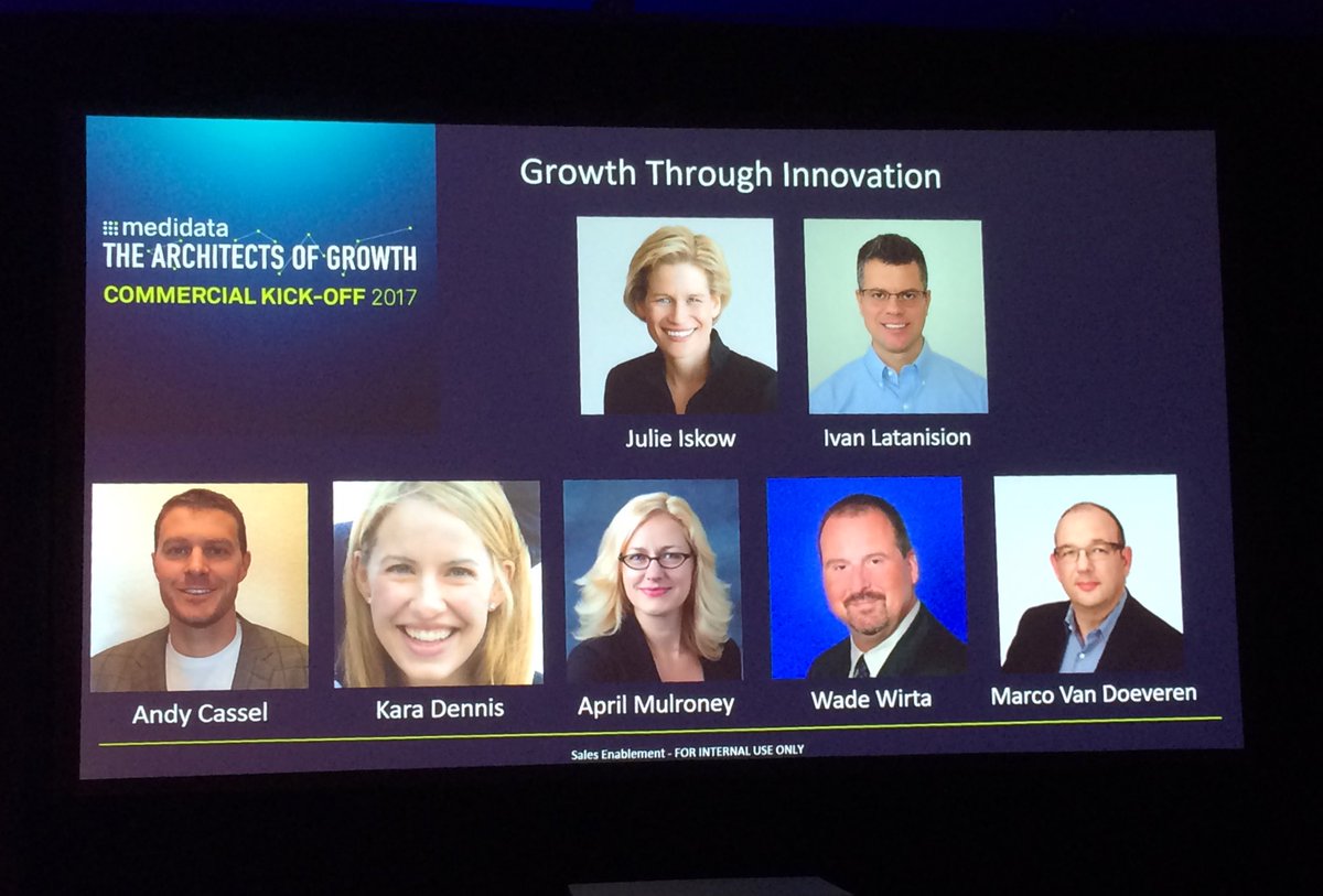 Medidata's tweet photo. Our all-⭐️ product leads talk innovation across the #clinicaltrial process &amp; how our #tech addresses current &amp; future client needs #CKO2017 https://t.co/QSoyM90IVP