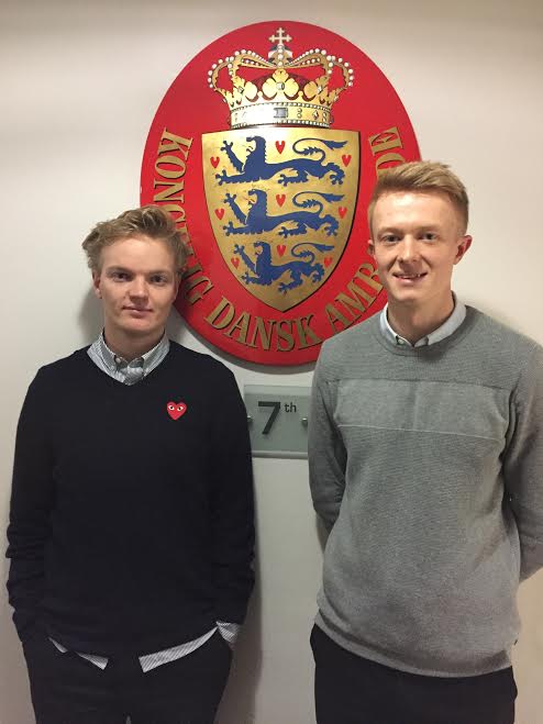 dkinireland's tweet photo. Welcome to the new #interns Mark and Rasmus! We are looking forward to the next six months at the embassy with you! #workingforDK https://t.co/10gwwck4HF