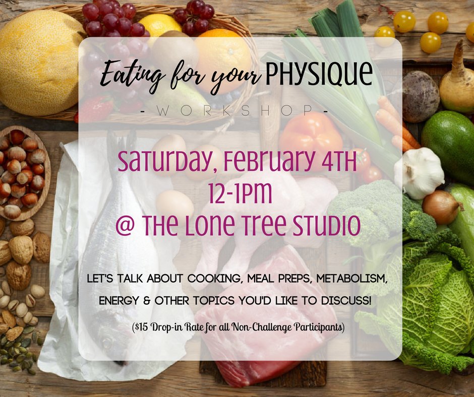 All are welcome to this week's Nutrition Workshop!