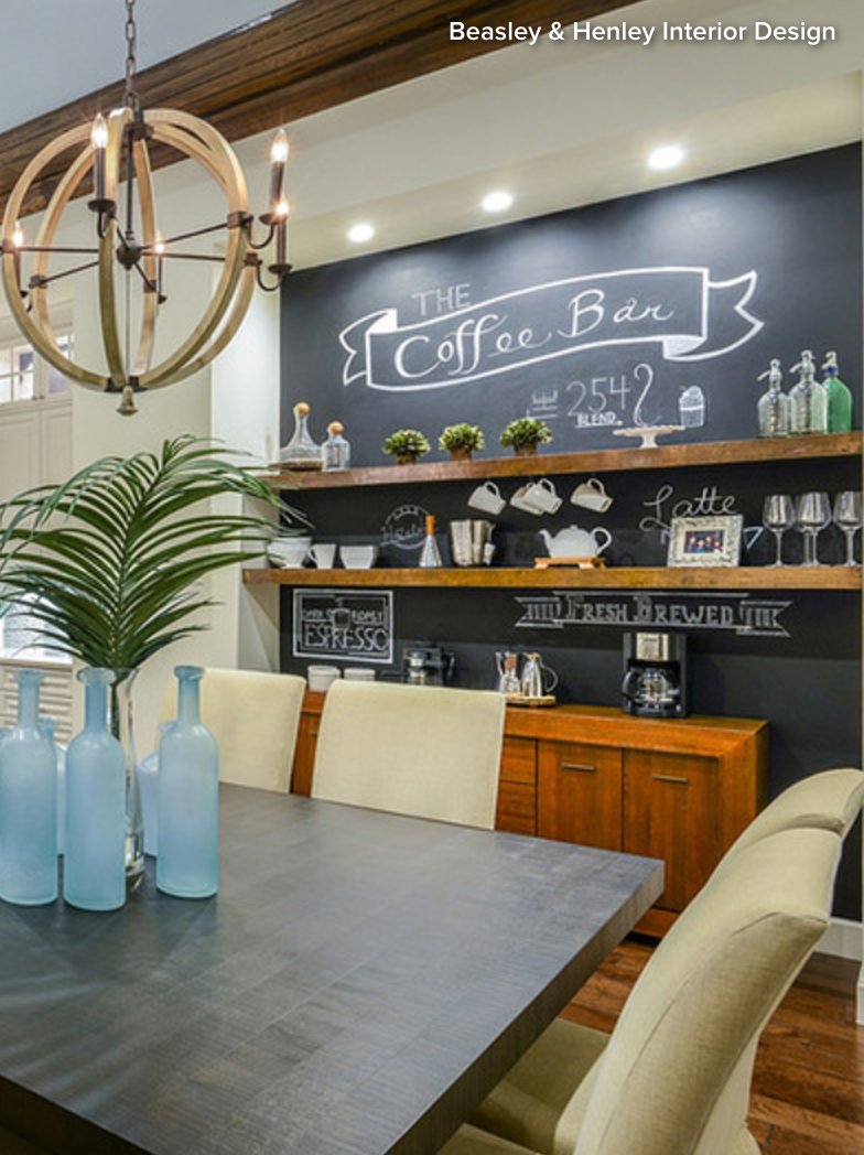 Here's how to turn your living space into a coffee shop atmosphere via <a href="/houzz/">houzz</a> bit.ly/2jVknjE. #InteriorDesign #CoffeeLover