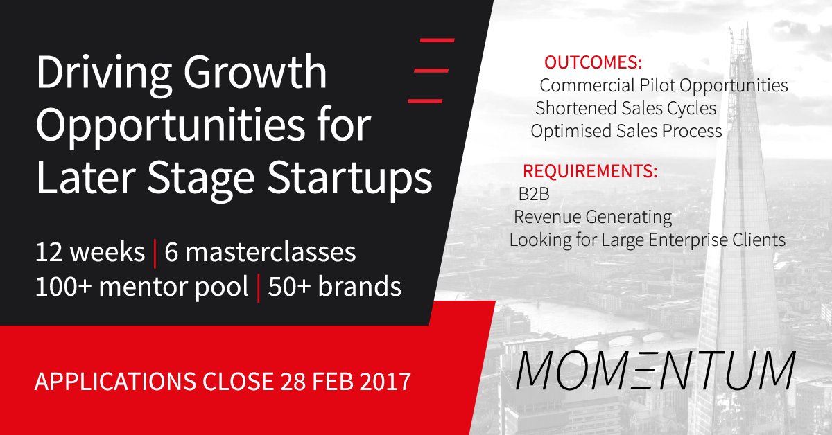 Applications are open for our spring cohort starting 13th March 2017! Learn more &amp; apply now: momentumlondon.com - Please RT