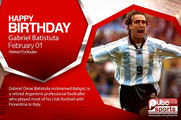  Happy birthday to Ex-Argentine forward Gabriel Batistuta   