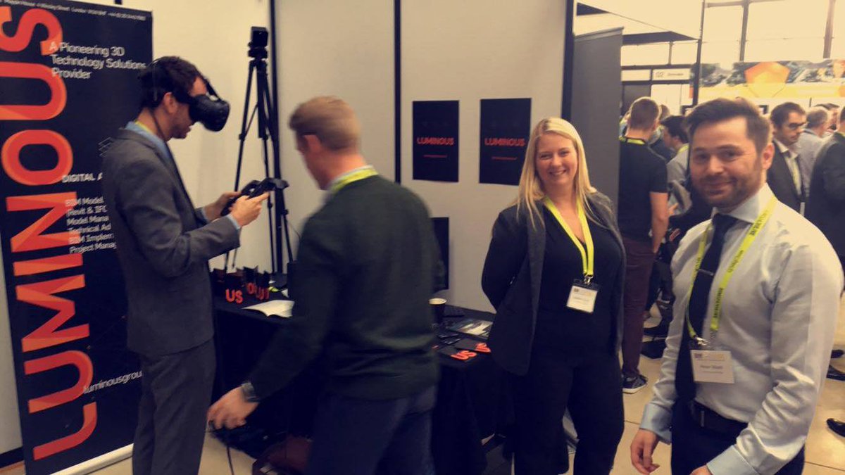 All smiles on stand 14 <a href="/BIMShowLive/">BIM Show Live 2020</a> . BIM Manager, Justine and Senior Modeller, Mash, look like they're having a great time #bimshowlive