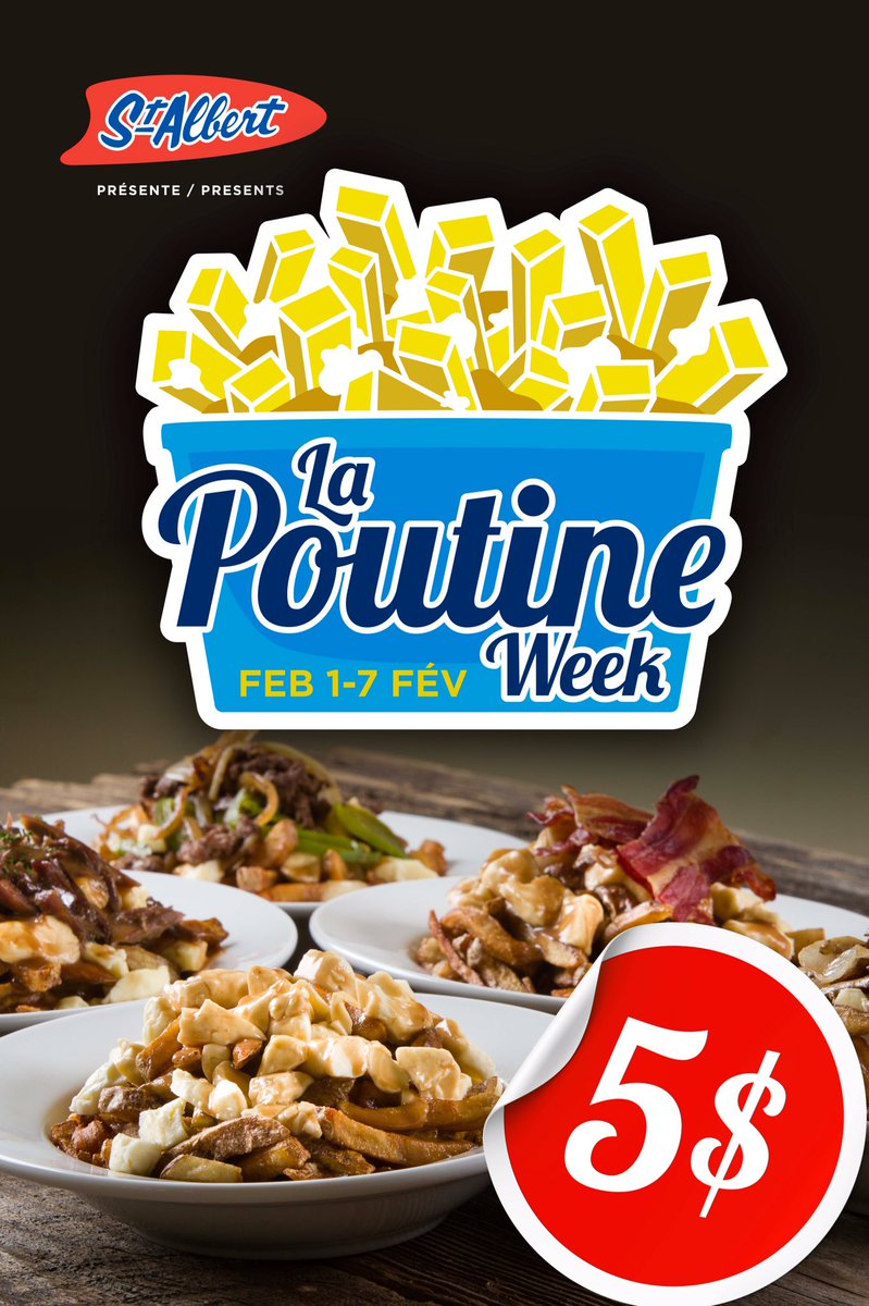#PoutineWeek is starting today! Until Feb 7, you can have one of these for $5!
#curdaddict #curdcapital #stalbertcheese #cheesecurds #ottawa
