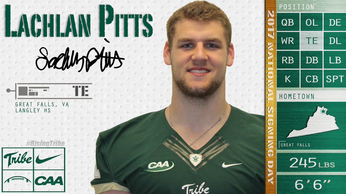 WMTribeFootball's tweet photo. WELCOME TO THE TRIBE, Lachlan Pitts @LachlanPitts81 ! #RisingTribe #CAAFB #NSD2017 #TightBacks https://t.co/G0AGiYMJo1