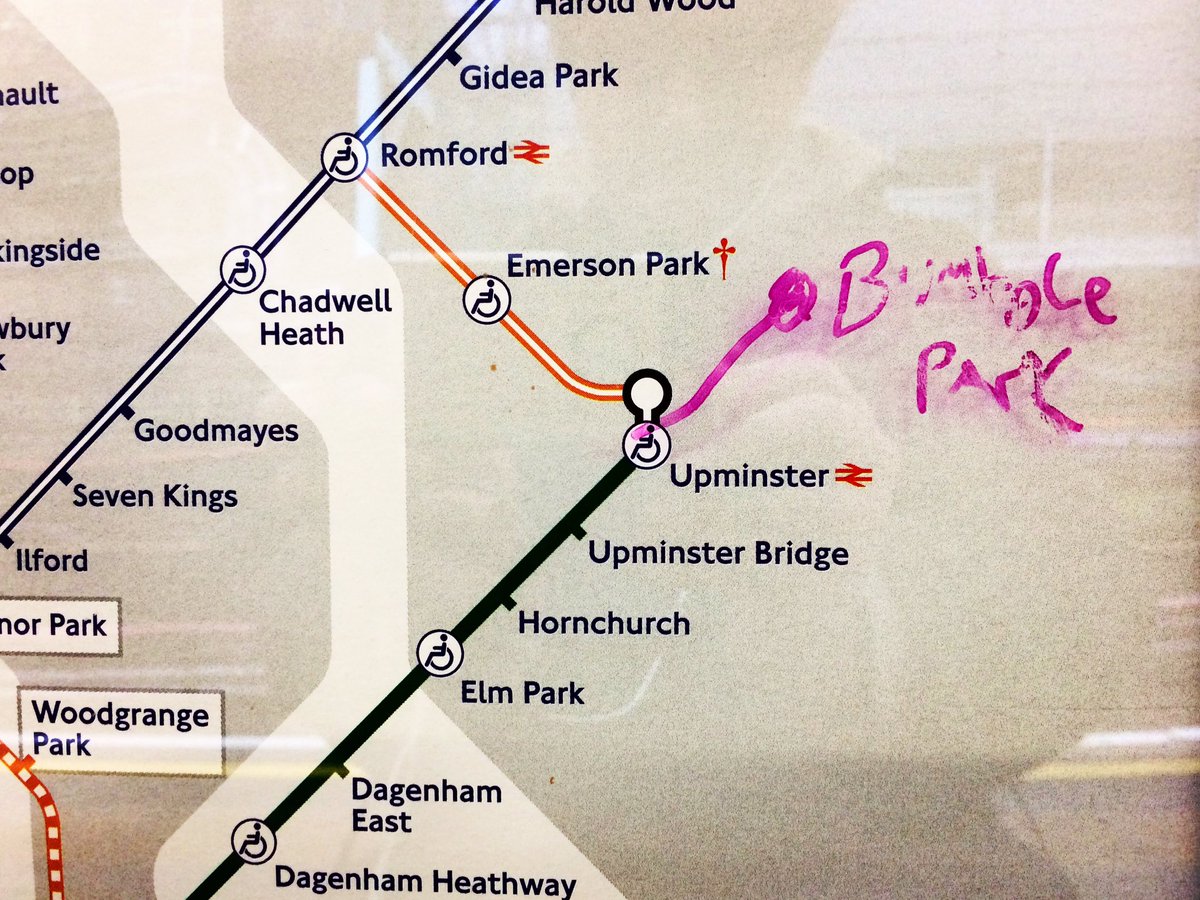 Good to see that they've finally extended the eastbound district line as far as Bumhole Park.
#tfl