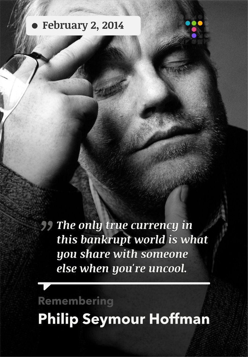 tiimelines's tweet photo. #todayintiime
This day is about one of the most amazing and genuine actors ever! We miss you!
#tiimelines #tiime #philipseymourhoffman https://t.co/U2MuPmID3e