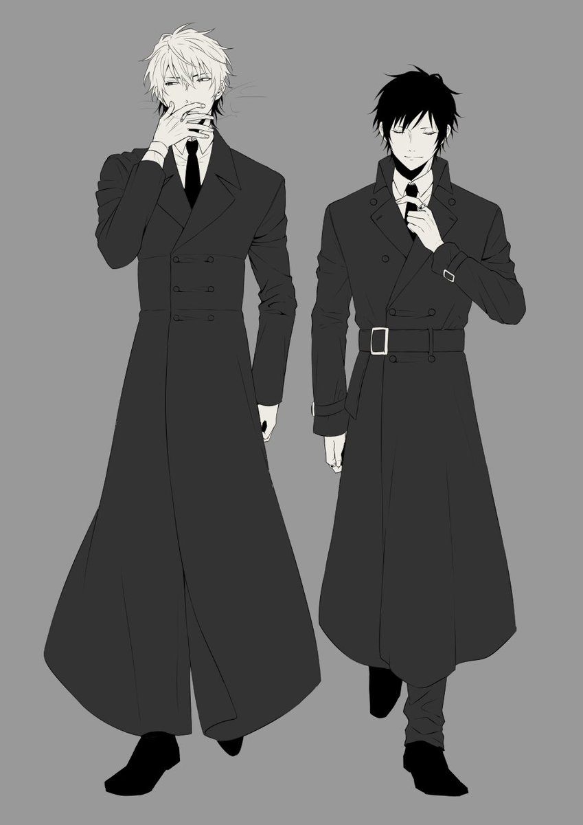 ふか בטוויטר ツイートで回ってきた腐女子を殺す服 ロングコート が好きすぎて静雄と臨也に着せてしまった