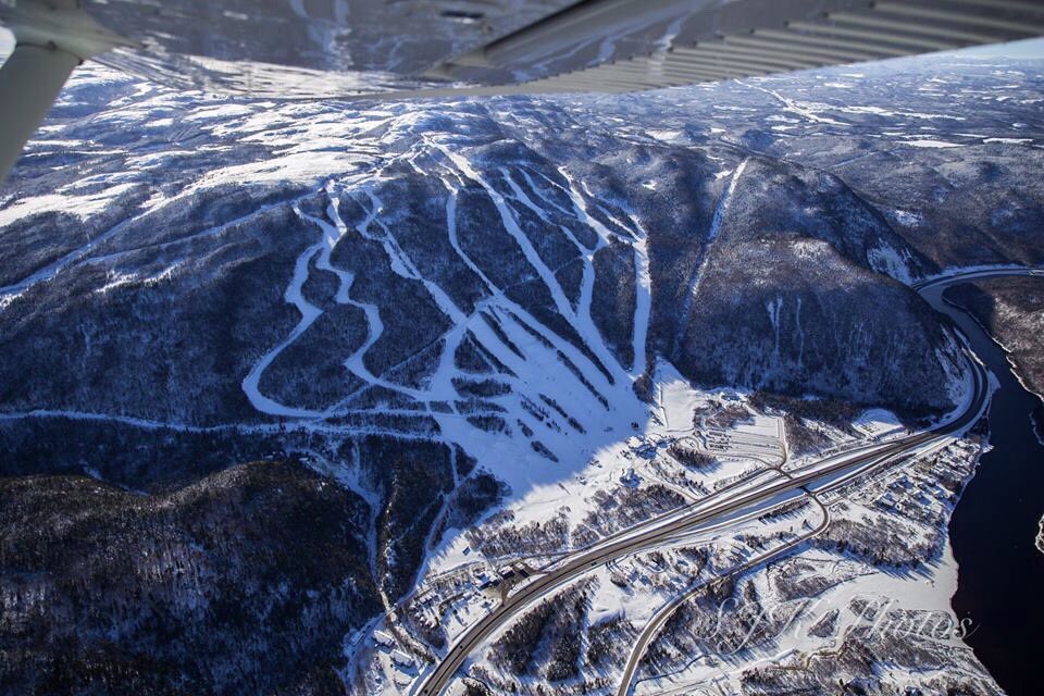 Very cool aerial shot of Marble Mountain taken by Joanne King. <a href="/SkiMarble/">SkiMarble</a> #nlwx