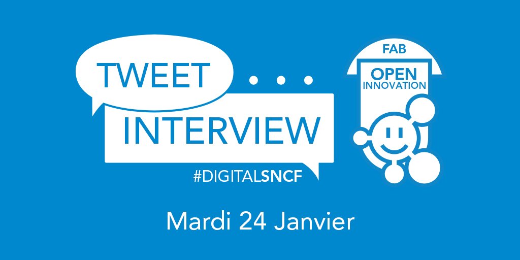 SNCFNumerique's tweet photo. Tout savoir de notre Fab OpenInno? C'est par ici: revivez la #TweetInterview de @KaterinaVich en #TwitterMoment⚡️ ! https://t.co/KYOWCNCn86 https://t.co/IXK270AKsR