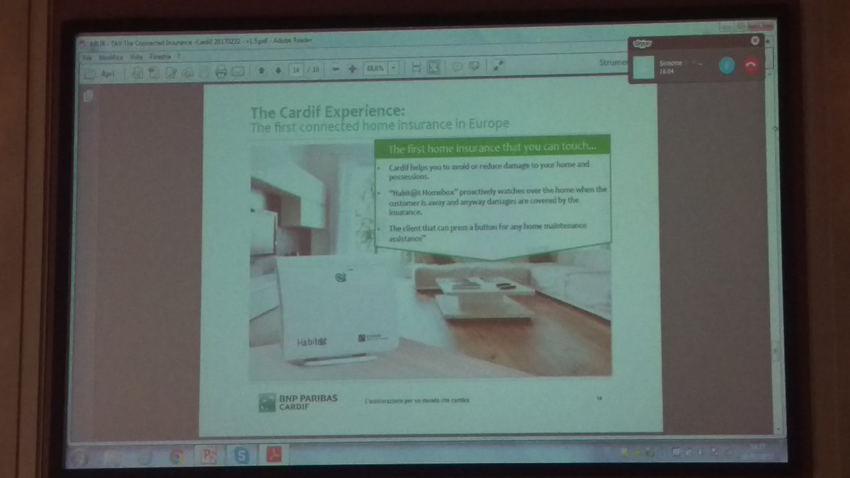 ClusterTAV's tweet photo. @BNPPCardifIT experience di grande interesse per progetto #d4all . @ClusterTAV https://t.co/0EO5oohwnh