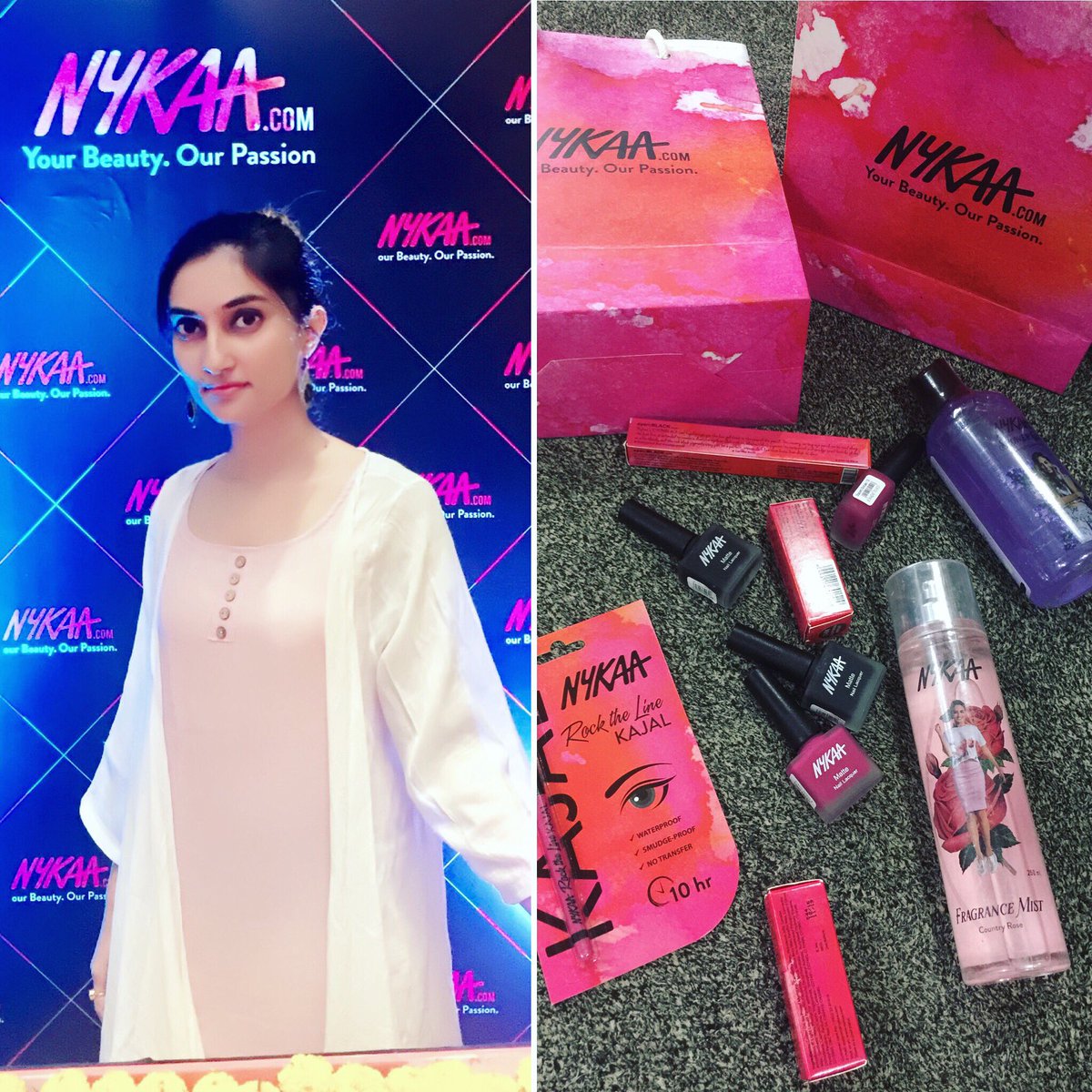 Looksinstahiral's tweet photo. Thank you nykaa for wonderful even and goddie bag.. Nykaa products are one of my favourite brand.nykaa  #fashionandlifestyle #looksinsta # https://t.co/XLyQ2Ftx2g