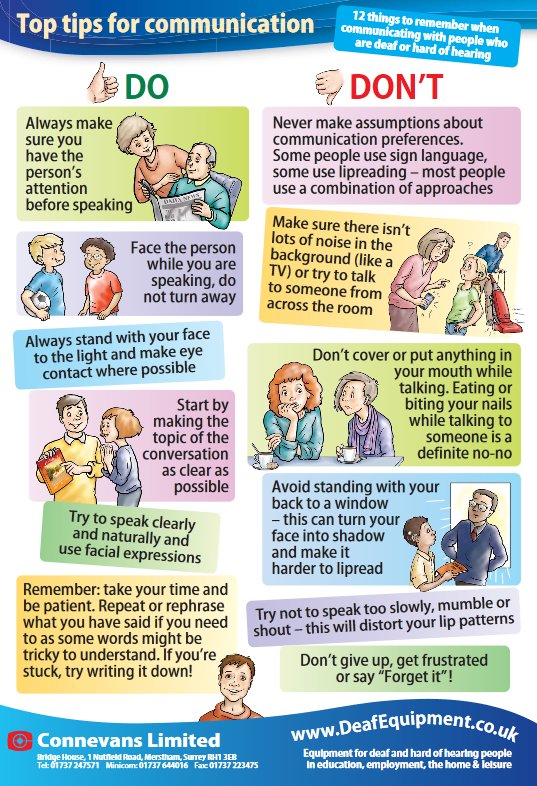 Connevans's tweet photo. Deaf awareness applies to all relationships in life #hearinglosshour 👍 https://t.co/eUVQJ7URGj