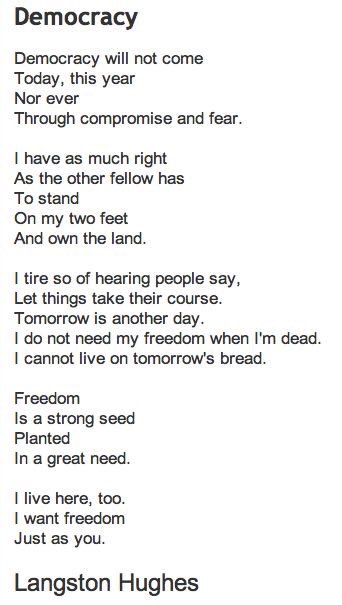 HughesCenter_KU's tweet image. Happy Birthday Langston Hughes (2/1/1902) Share your favorite LH poem, play, story, etc. We choose Democracy #LangstonHughes