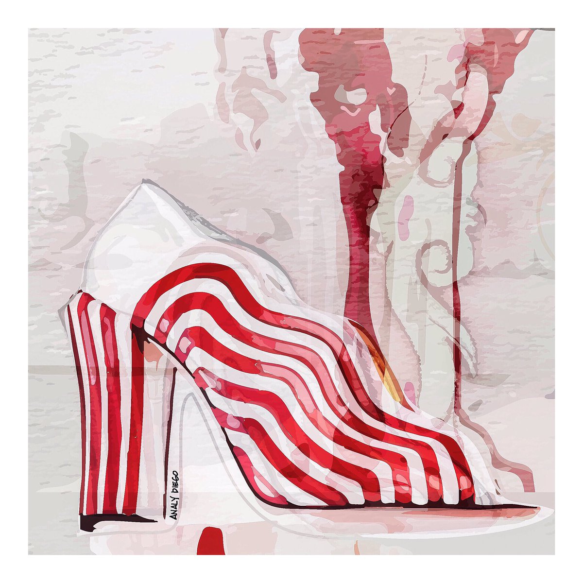 Ready to "Pump up the Romance" with <a href="/Fendi/">Fendi</a> #Resort17 during this #love month? ❤👠❤👠#mixedmedia #analydiegodesigns 🎨