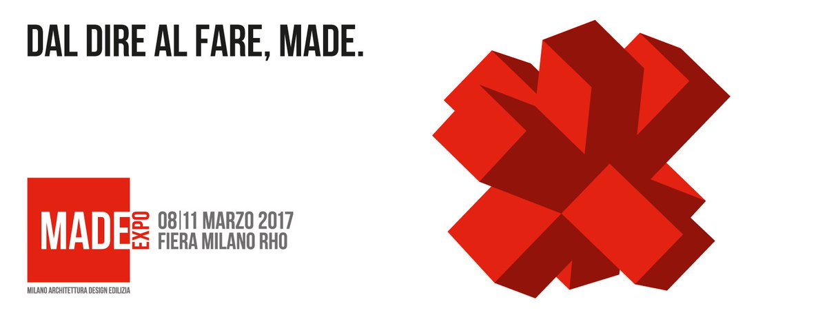 MADEexpo's tweet photo. Save the date! Registratevi all'evento di #MADEexpo2017 per restare aggiornati su tutte le novità e gli eventi > https://t.co/wCKJ7Lyvqb https://t.co/uVHDQYYqlE