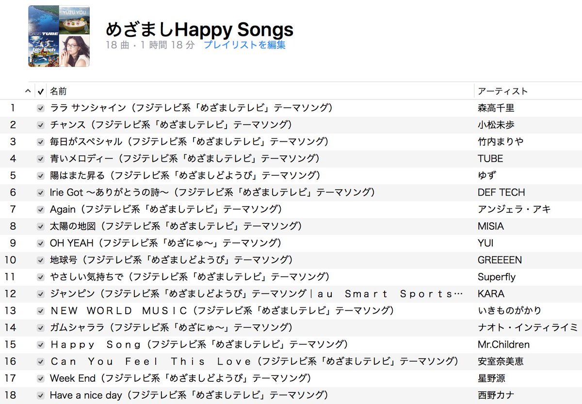 シェンジー めざましhappy Songs フジテレビ系 めざにゅ めざましテレビ めざましどようび の歴代テーマソングから選曲 仕事のある日でも 休みの日でも 目覚めの良い曲を聞いて １日を楽しめればいいですね T Co Xmrmvx3jap