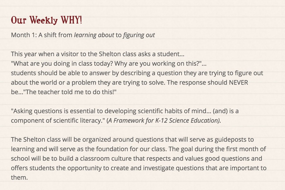 NGSS_tweeps's tweet photo. WHY Q's in the Shelton Class?  WHY Q's in the #NGSS  Supporting the shift from "learning about" to "Figuring out" #AllS2 #NGSSchat https://t.co/tLdHAc0iDD