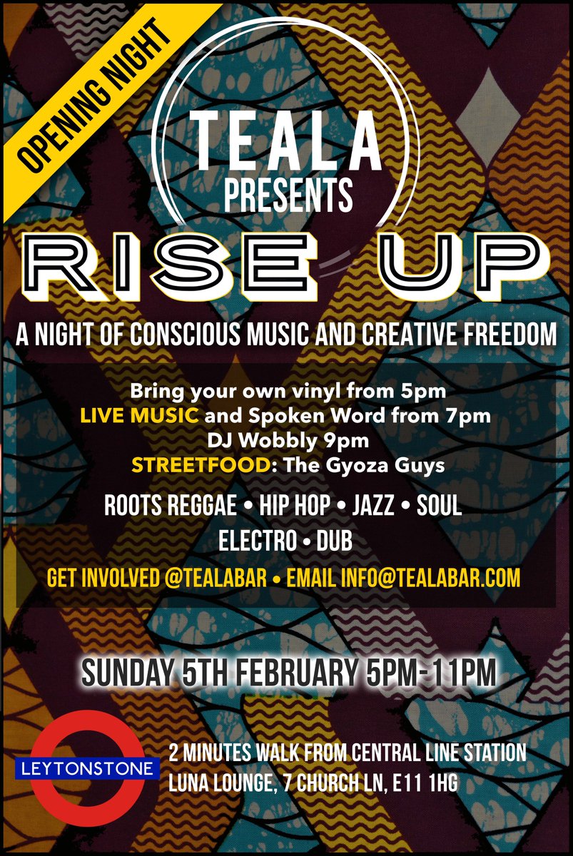 TealaBar's tweet photo. Dinner is sorted this Sunday at our RISE UP event. Live music and street food by @GyozaGuys 😉 only 20 spots left!  https://t.co/2z5TWlUTKZ https://t.co/00L9Hvju7h