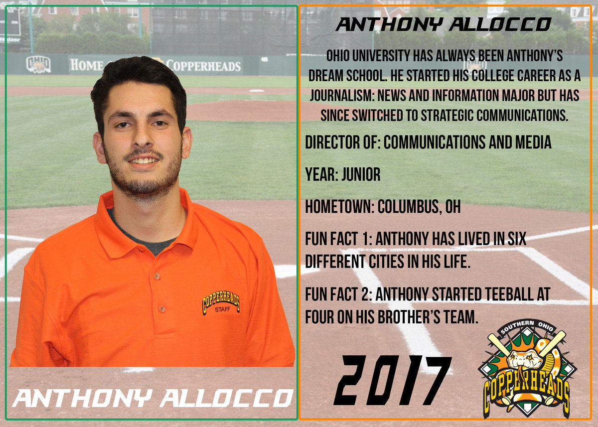 Copperheads's tweet photo. Meet our new Director of Communications and Media for the 2017 season! https://t.co/dIgqJhp44y https://t.co/S2ziI1jXj7