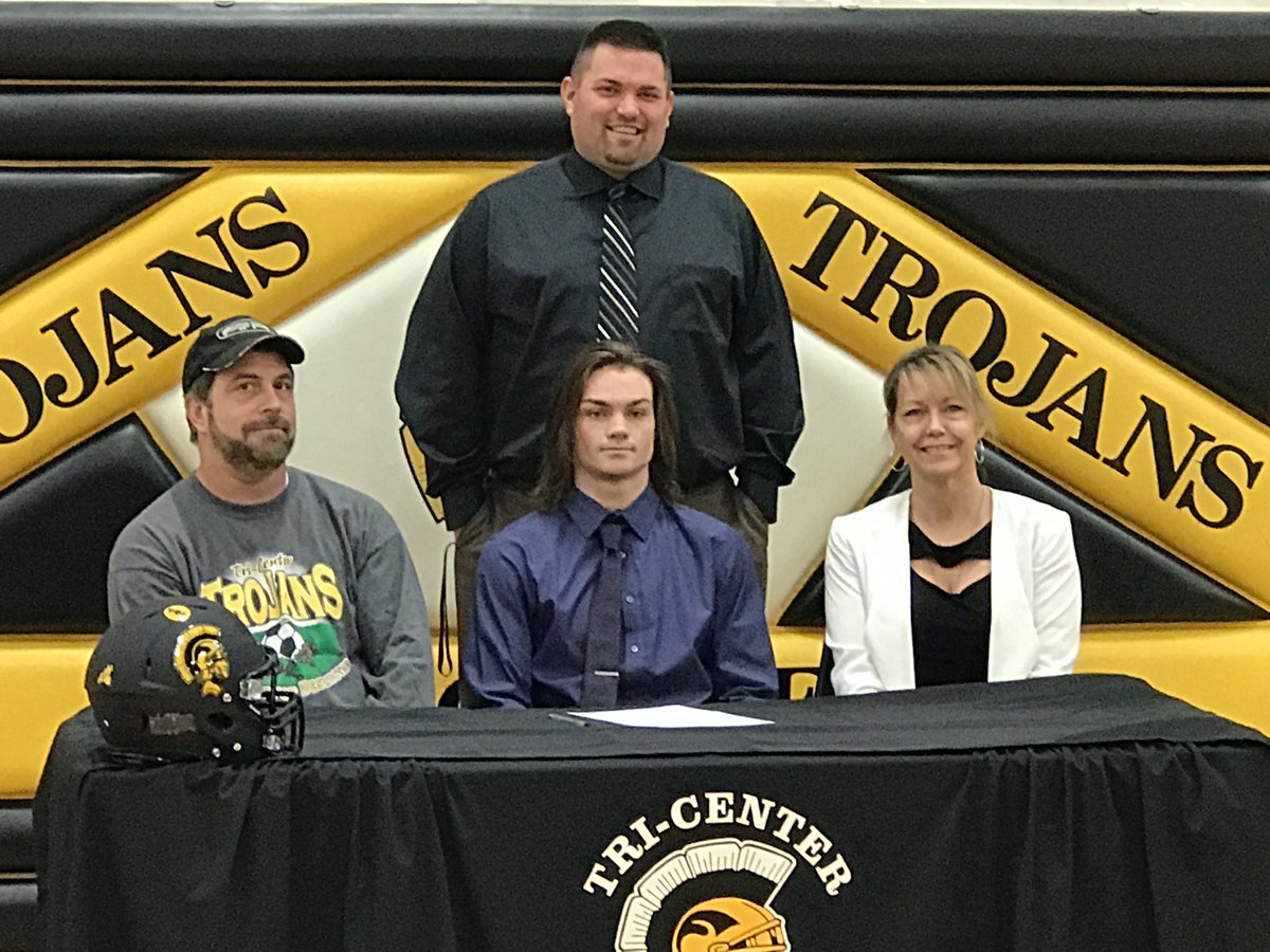 Congratulations to Tyler Paulson who signed his letter of intent to play football at Morningside this morning