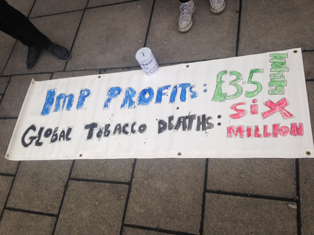 Tobacco industry profits as millions die #smokingstillkills