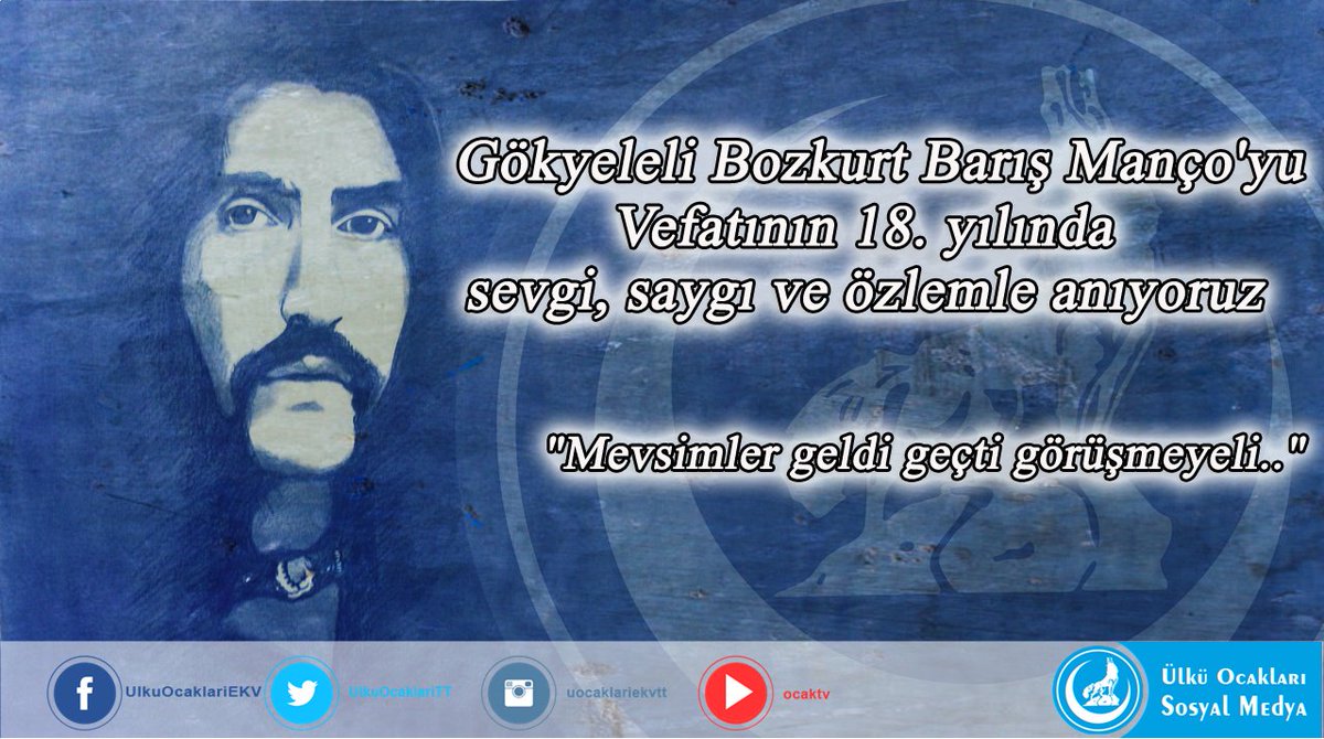 Gökyeleli BOZKURT Barış MANÇO'yu vefatının 18.yılında sevgi,saygı ve özlemle anıyoruz!