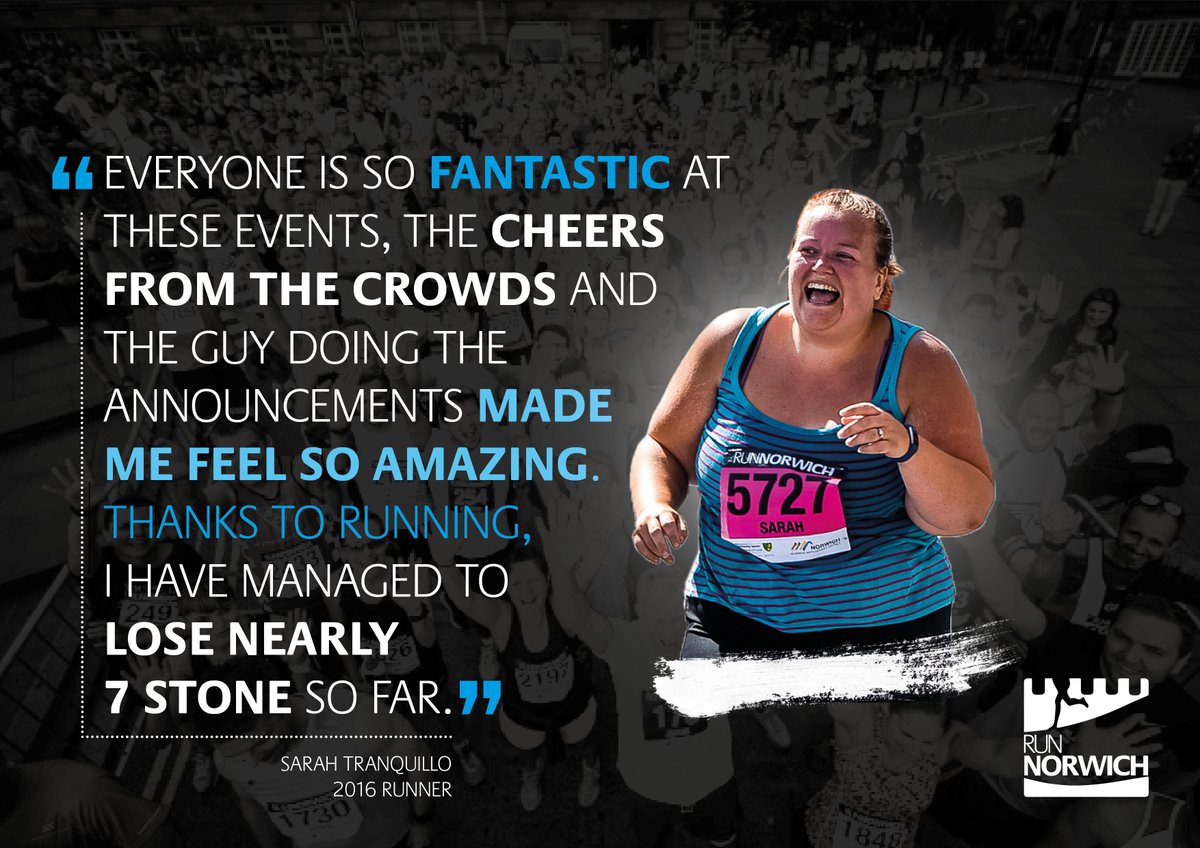runnorwich's tweet photo. "Crossing that finish line, last, and knowing I'd ran it all was so overwhelming I wanted to cry." Sarah 🙌 #RN17 #RunnerStories https://t.co/RWJaylbFeU