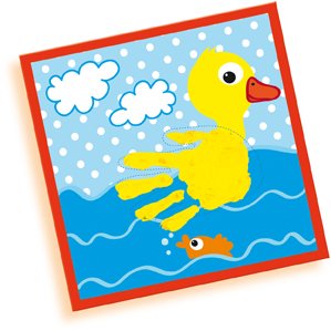 Kennismaken met #vingerverf? Plaats het handje of voetje van je kind op de bedrukte kaarten youtube.com/watch?v=YgB988… #verven #knutselen