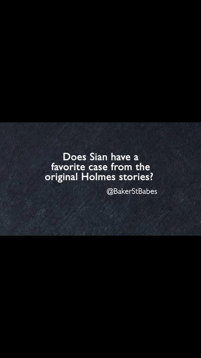 BakerStBabes's tweet photo. Cheers to #SianBrooke and @Sherlock221B for answering "The Hound of the Baskervilles," a great choice! #AskSian https://t.co/ZLABSsZumH